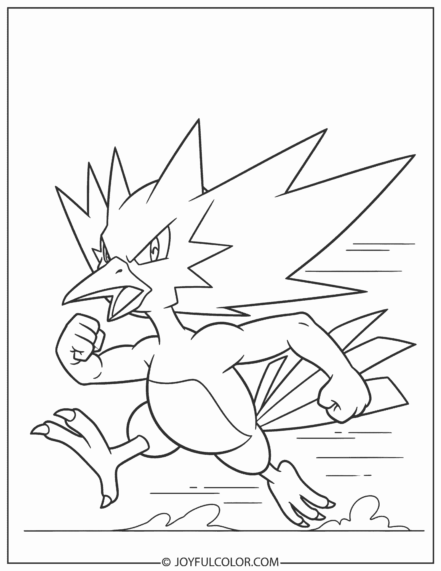 Galarian Zapdos Coloring Page