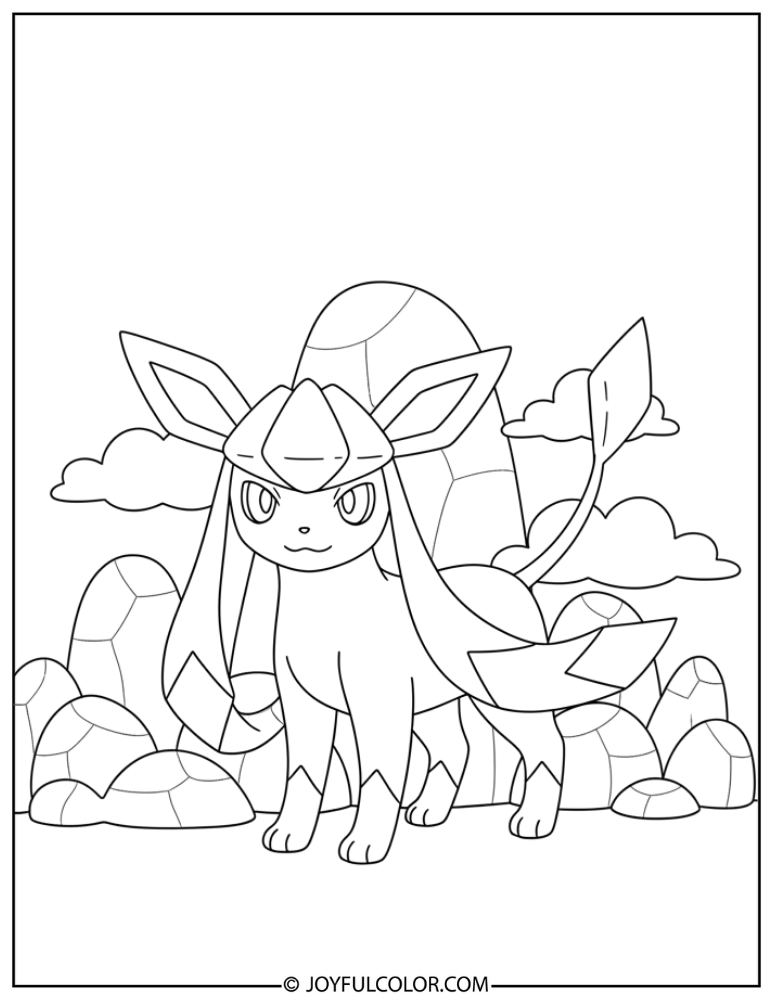 Glaceon Coloring Page 1
