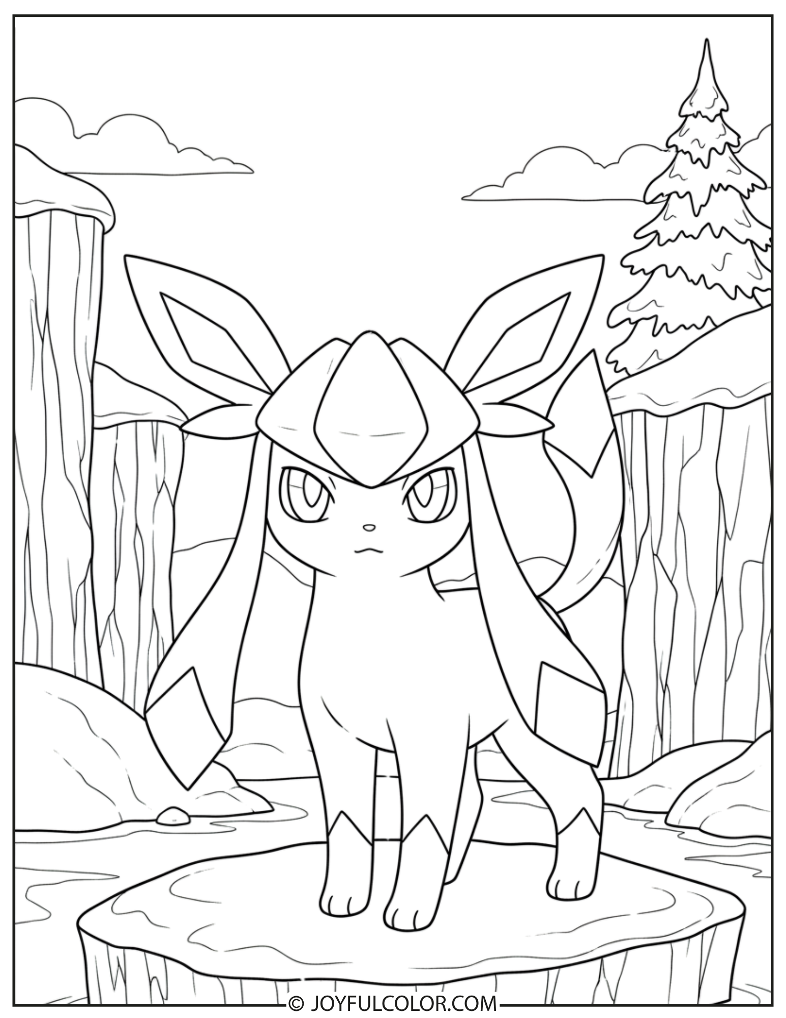 Glaceon Coloring Page