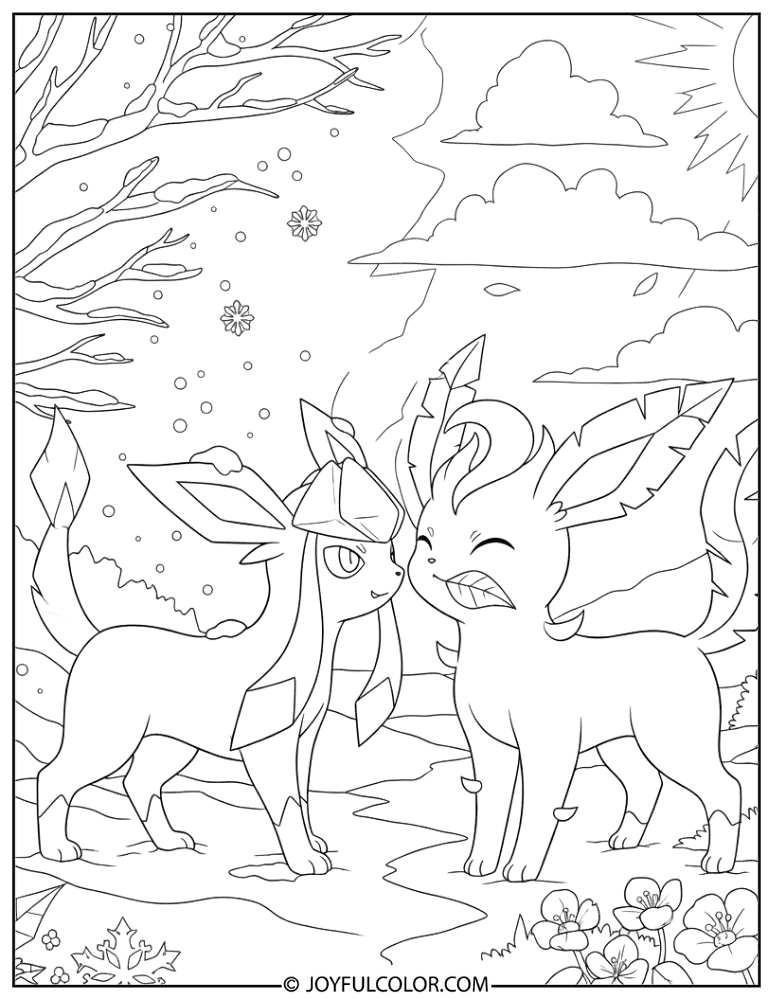 Glaceon Leafeon Winter Summer