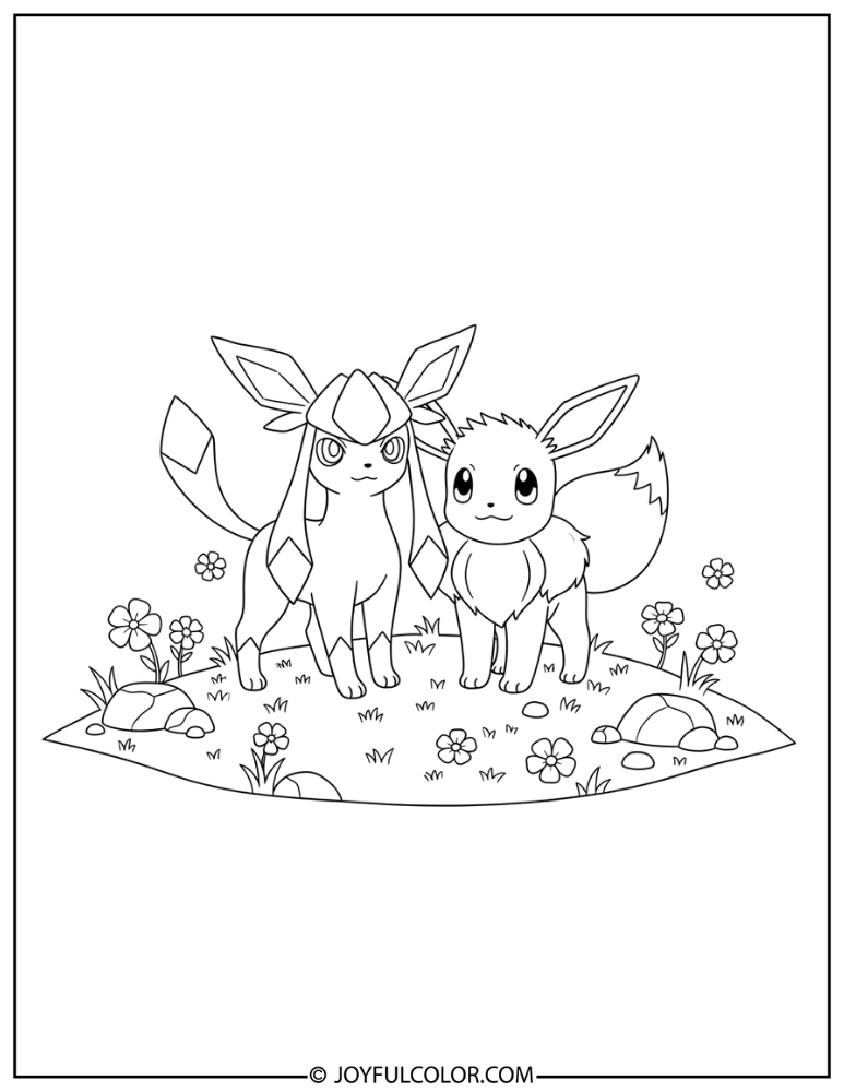 Glaceon and Eevee