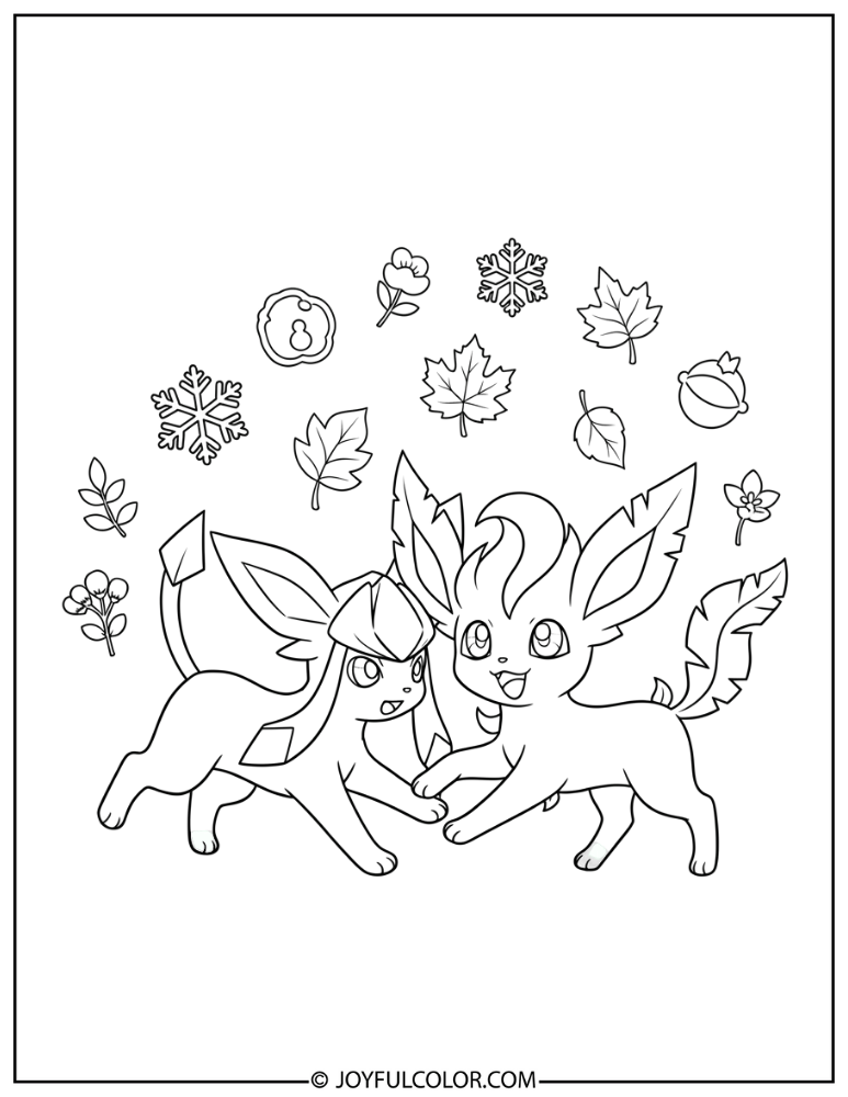 Glaceon and Leafeon Together
