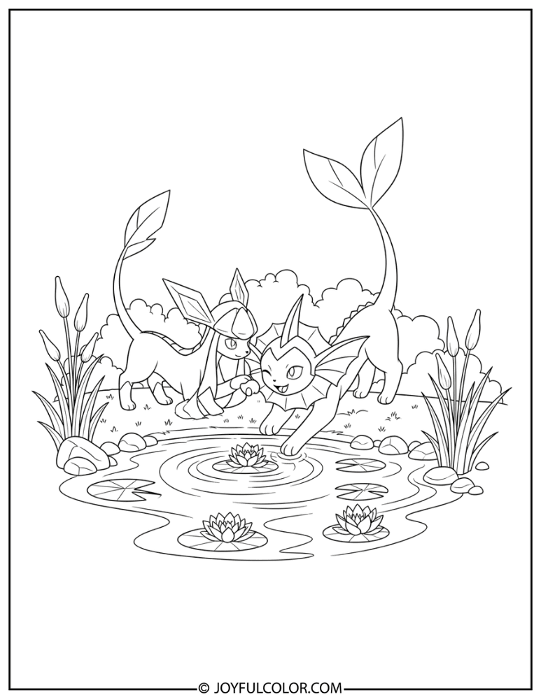 Glaceon and Vaporeon