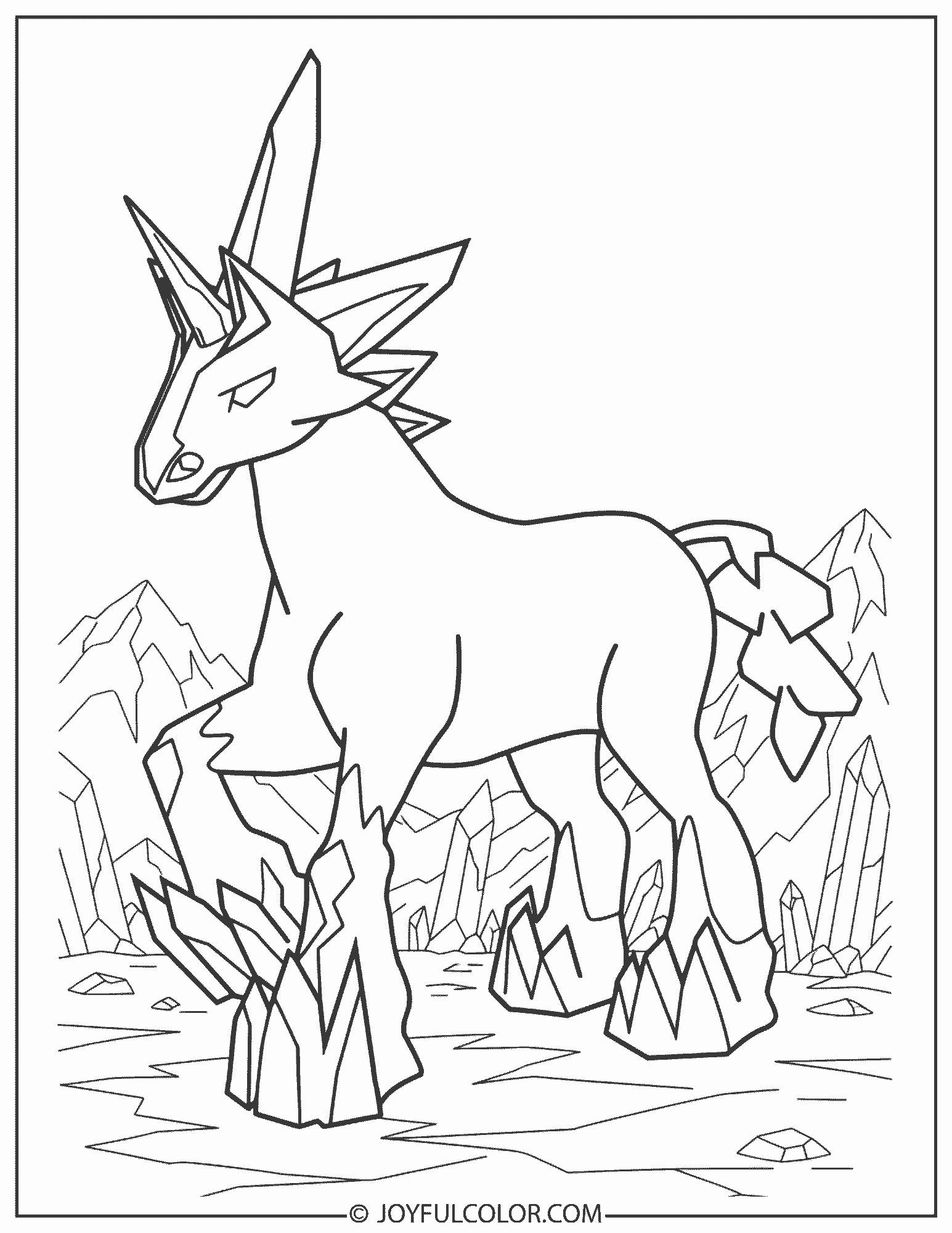 Glastrier Coloring Page