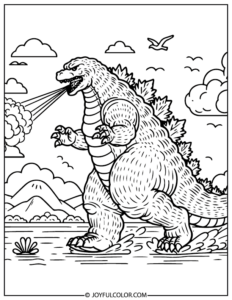 20+ Godzilla Coloring Pages You'll Love - FREE & Printable