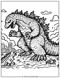 20+ Godzilla Coloring Pages You'll Love - FREE & Printable