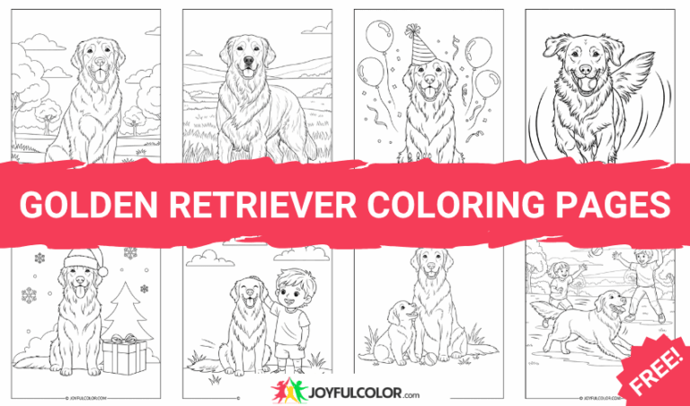 40+ Golden Retriever Coloring Pages – FREE Printable Sheets for Dog Lovers!