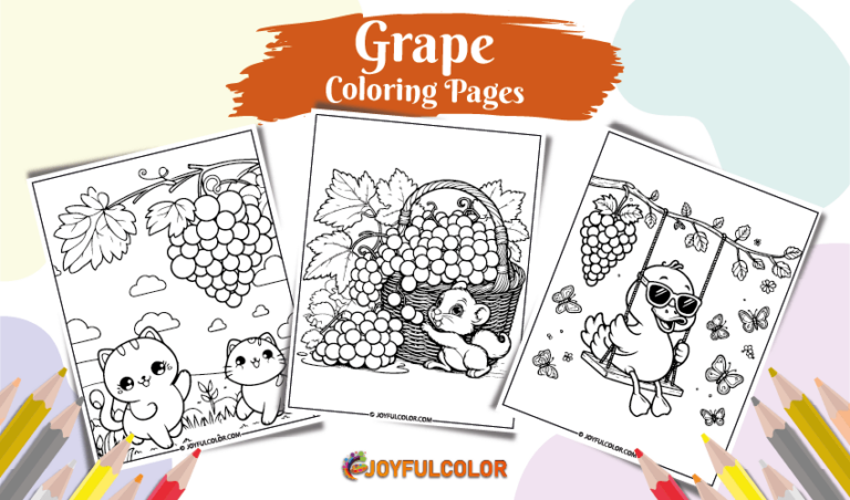 20 FREE Printable Grapes Coloring Pages Free Download