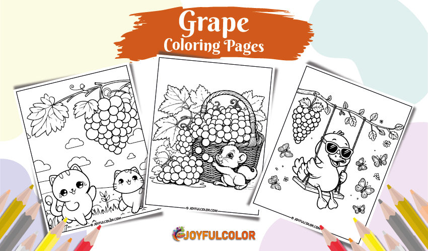 Grapes Coloring Pages