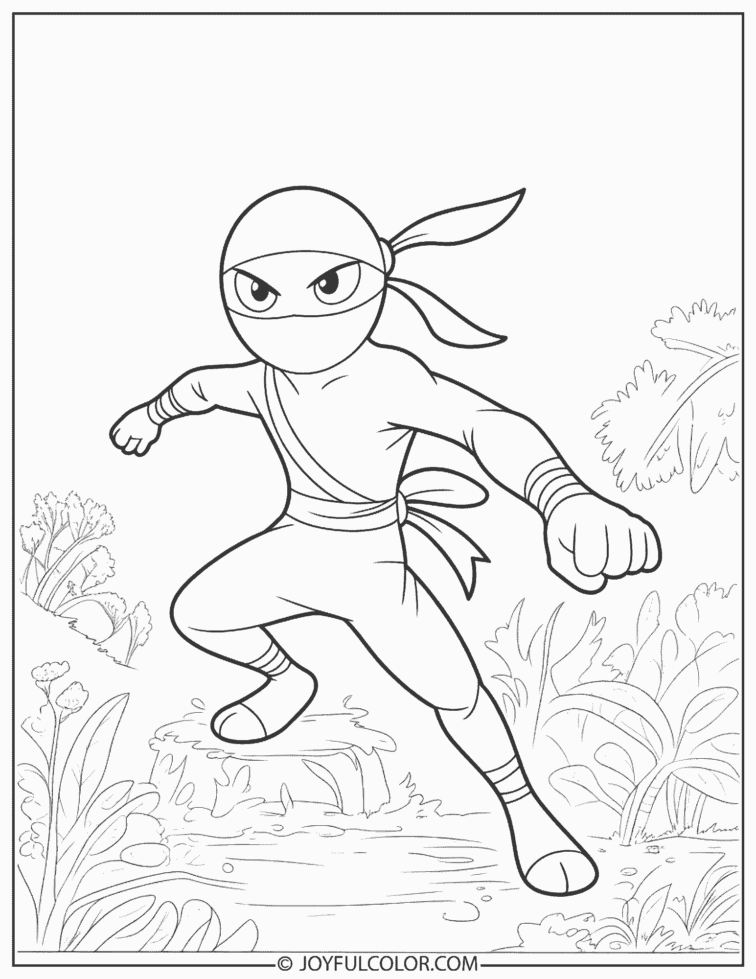 Greninja Action Pose Coloring Page