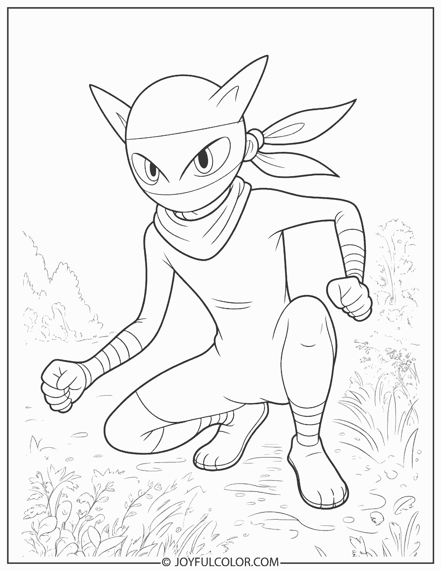 Greninja Coloring Page
