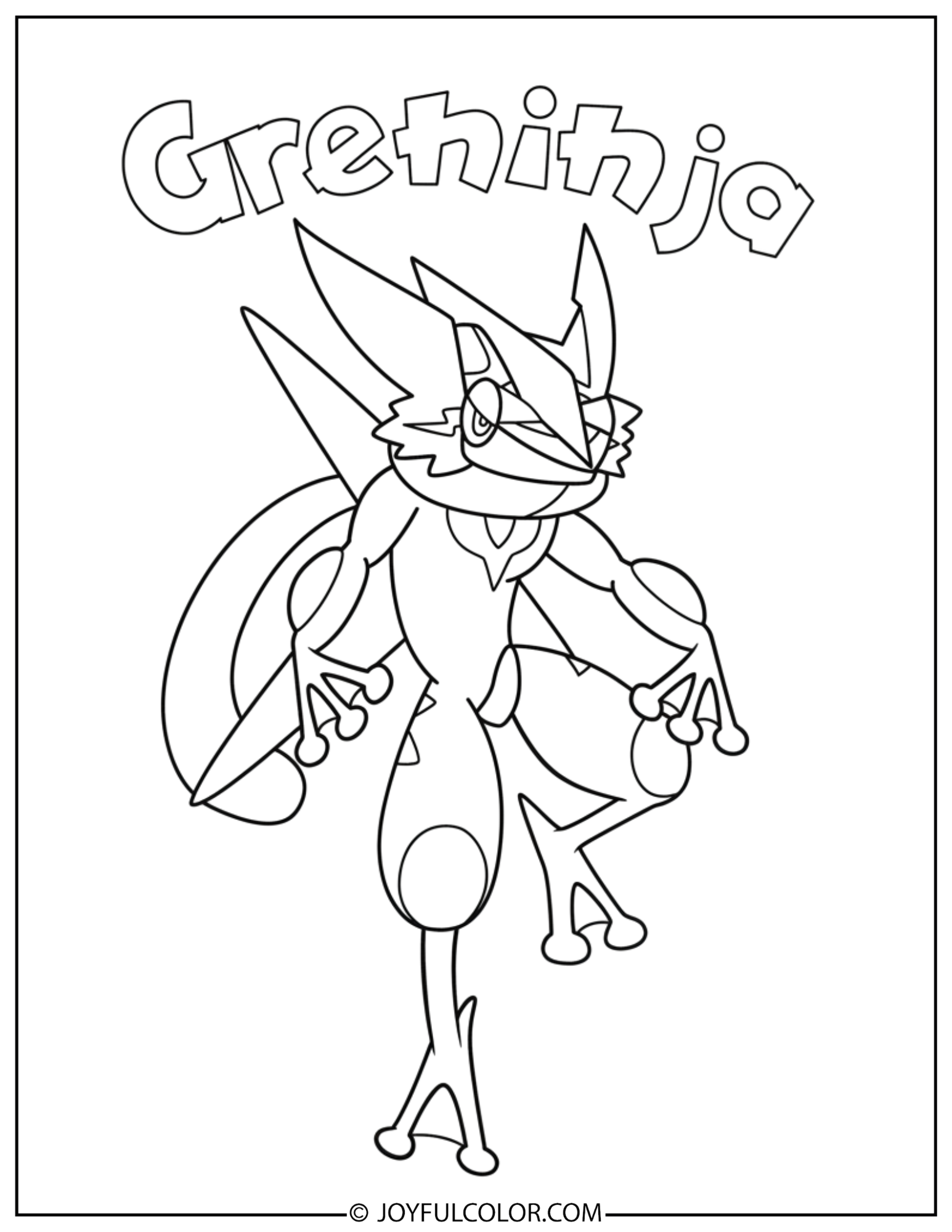 Greninja Coloring Pages 1