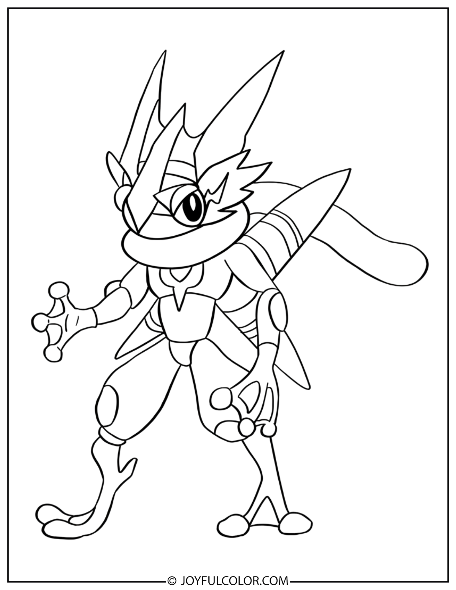 Greninja Coloring Pages