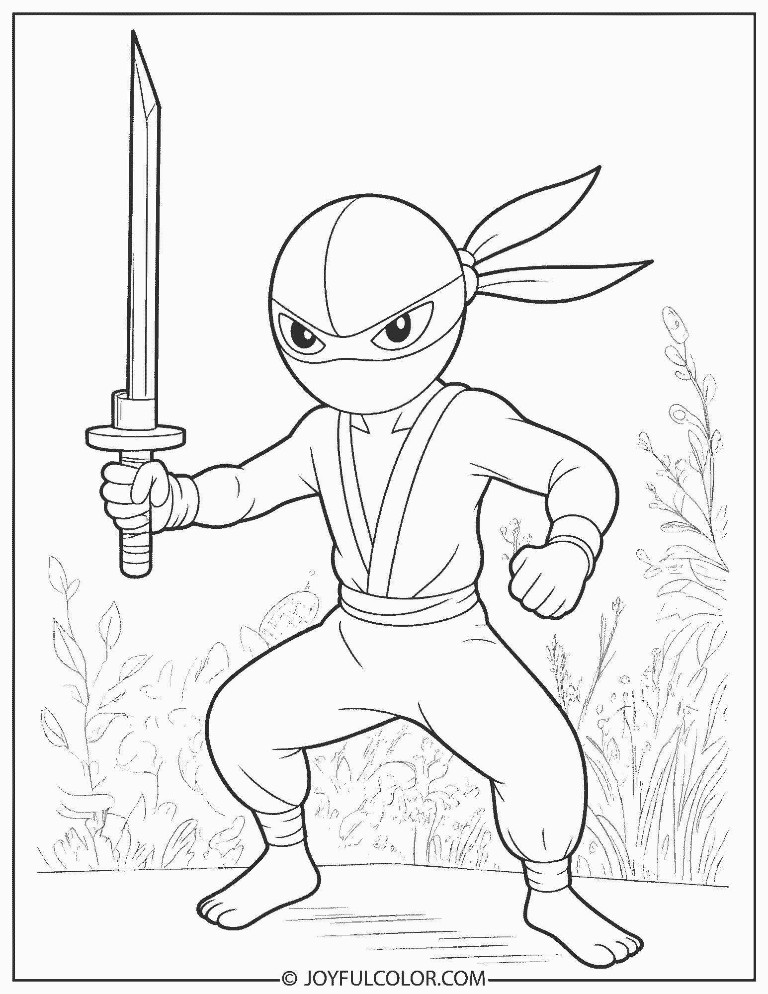 Greninja Fighter Coloring Page