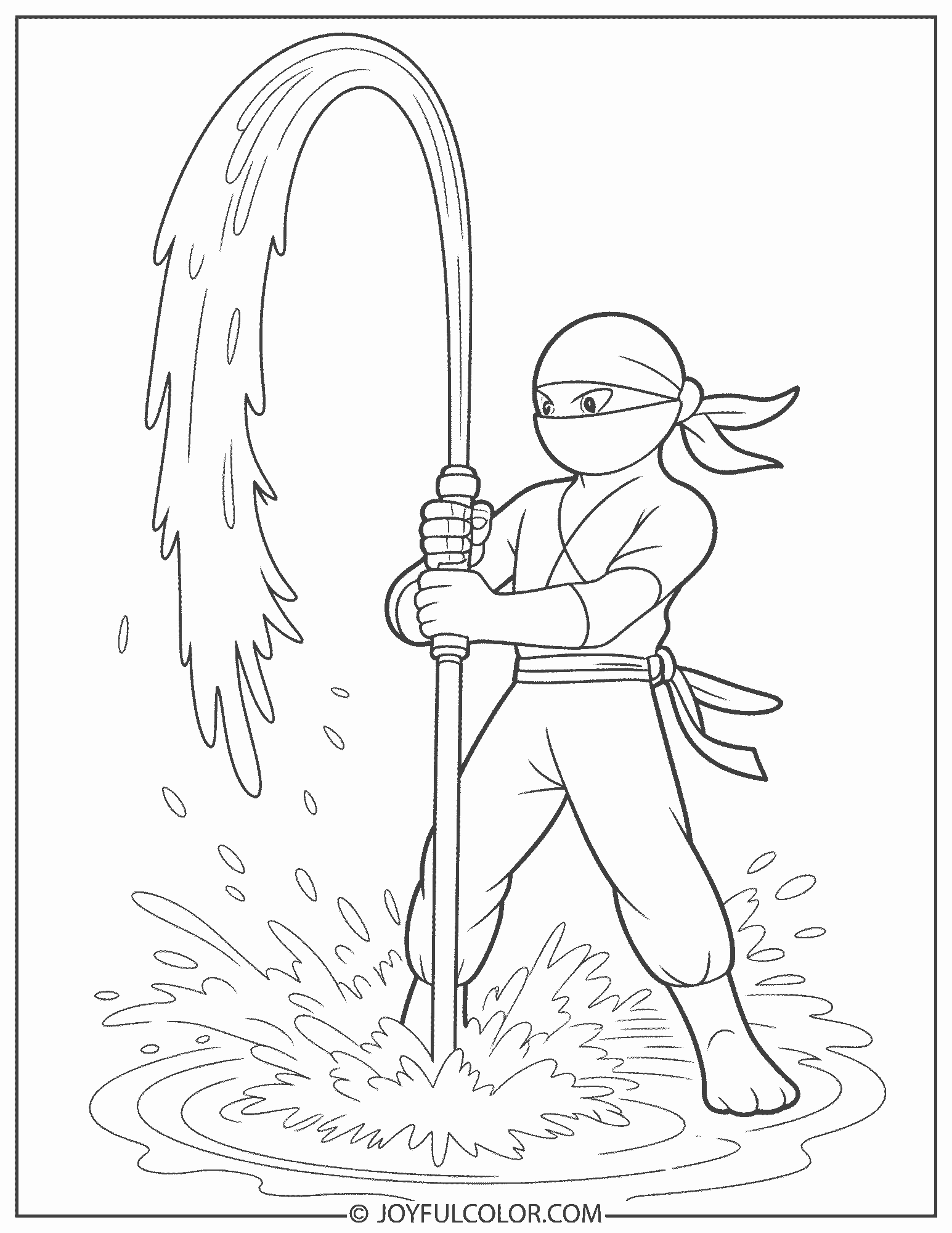 Greninja Hydro Pump Coloring Page