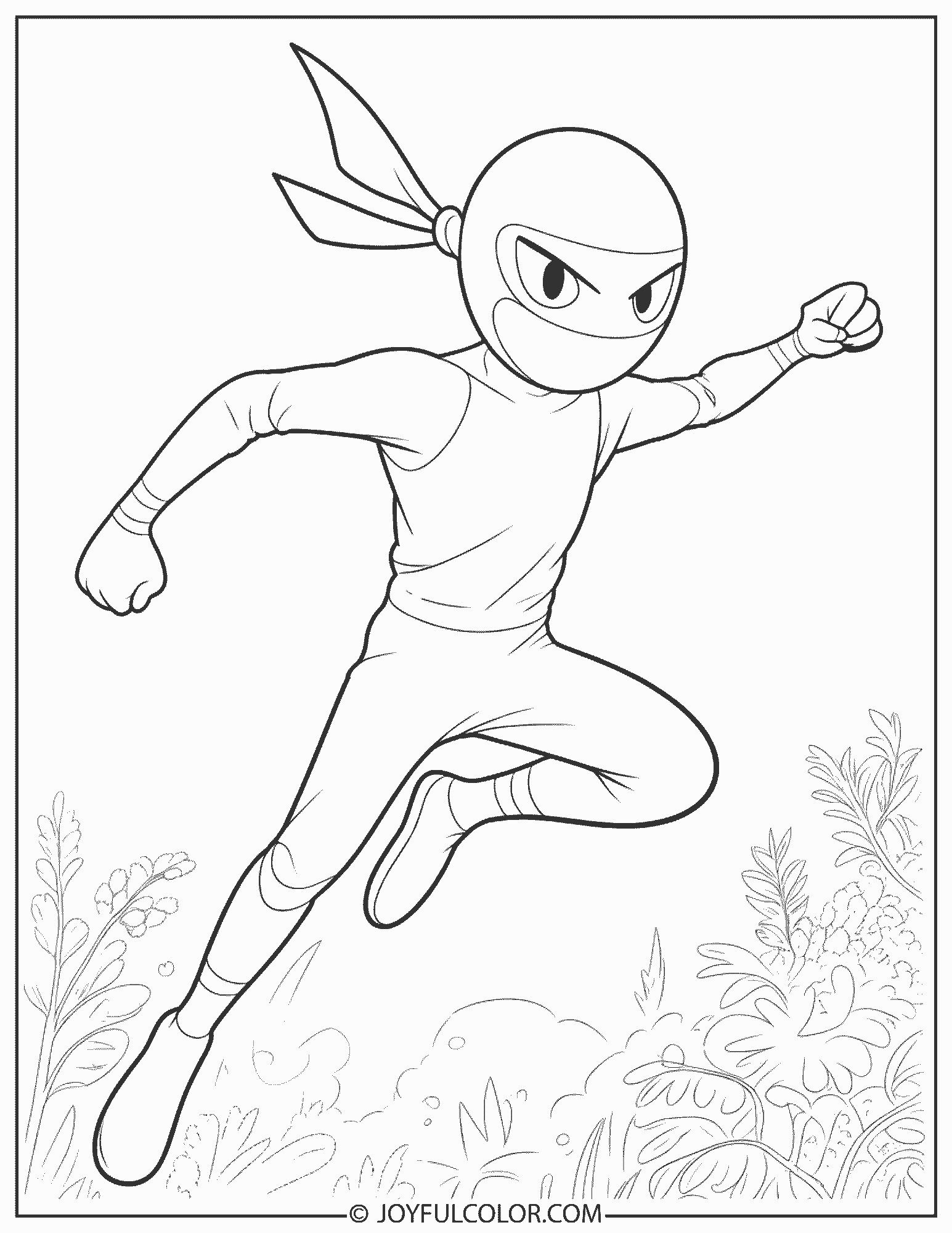 Greninja Jumping Coloring Page