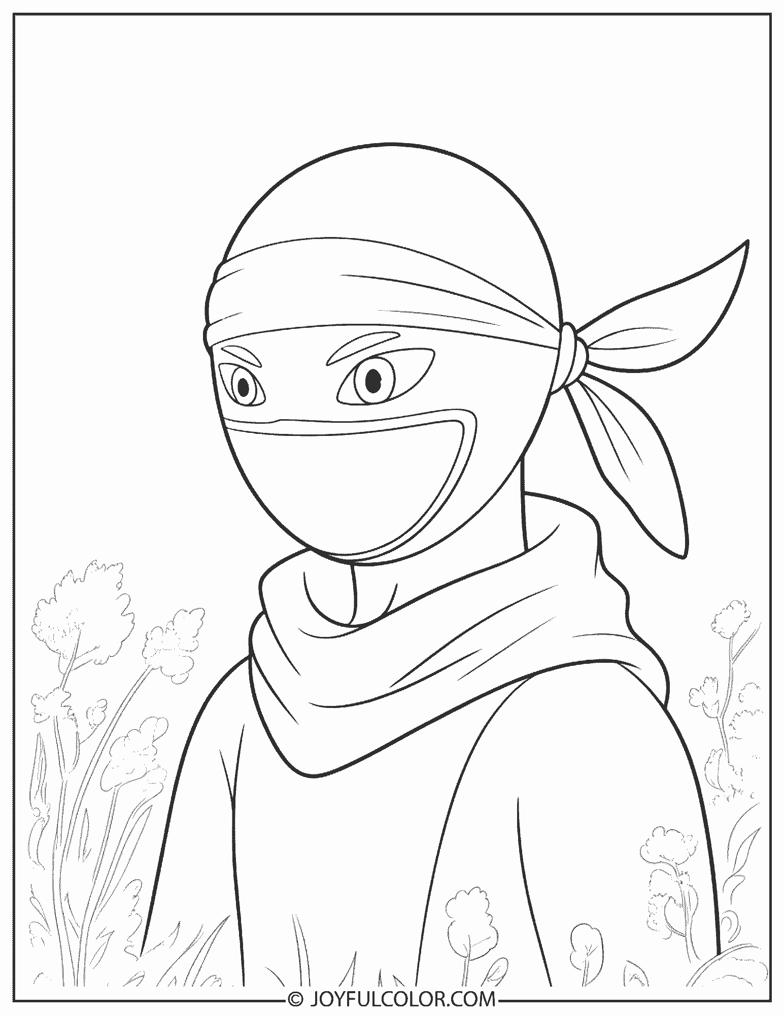 Greninja Portrait Coloring Page