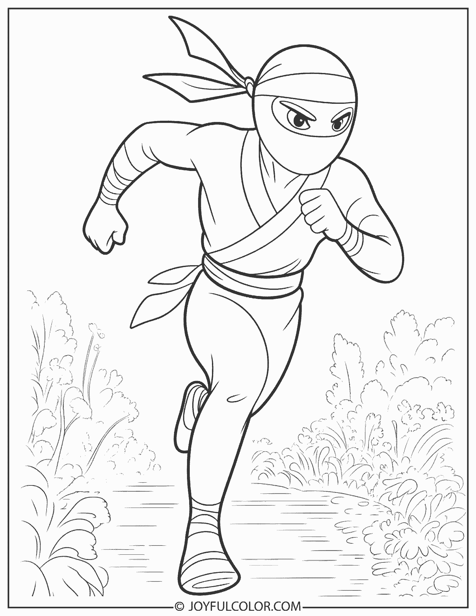 Greninja Running Coloring Page