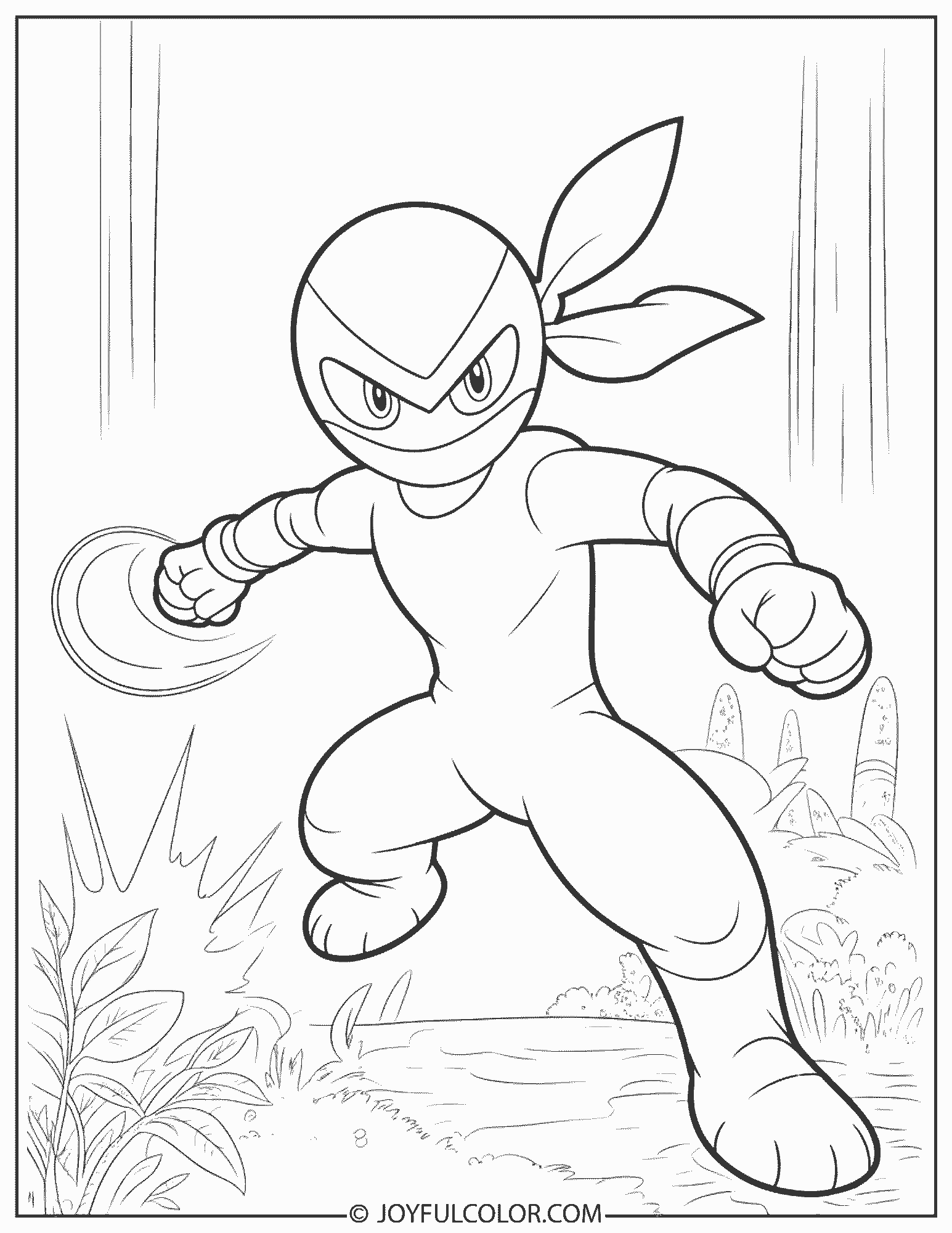 Greninja Smash Bros Coloring Page