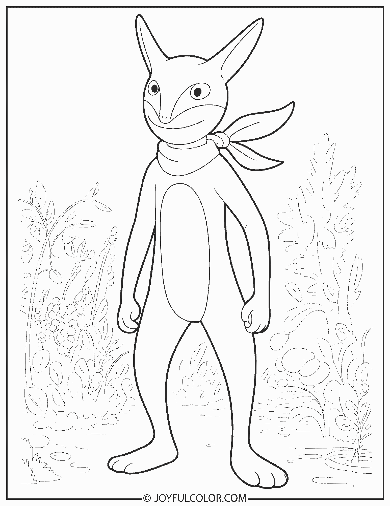 Greninja Standing Coloring Page