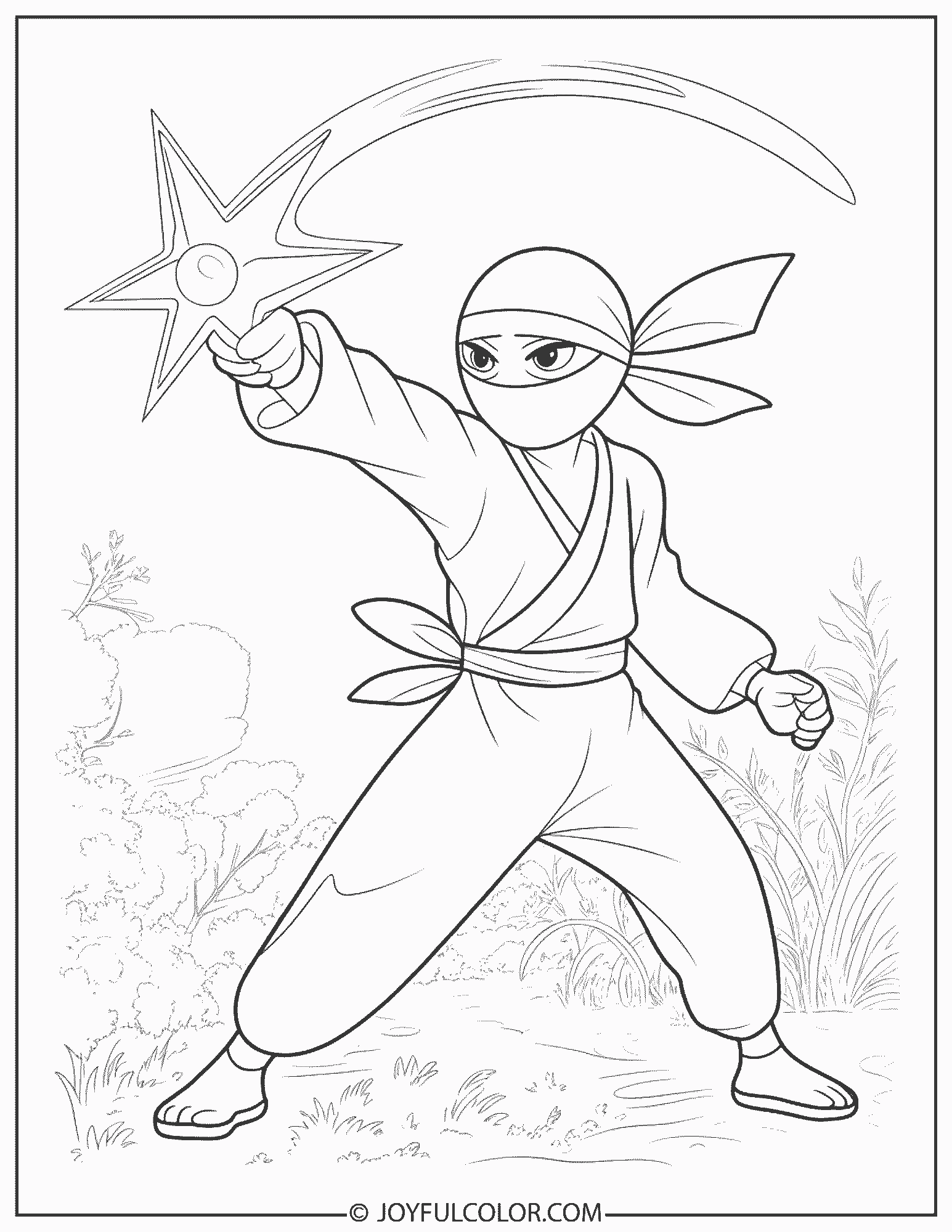 Greninja Water Shuriken Coloring Page