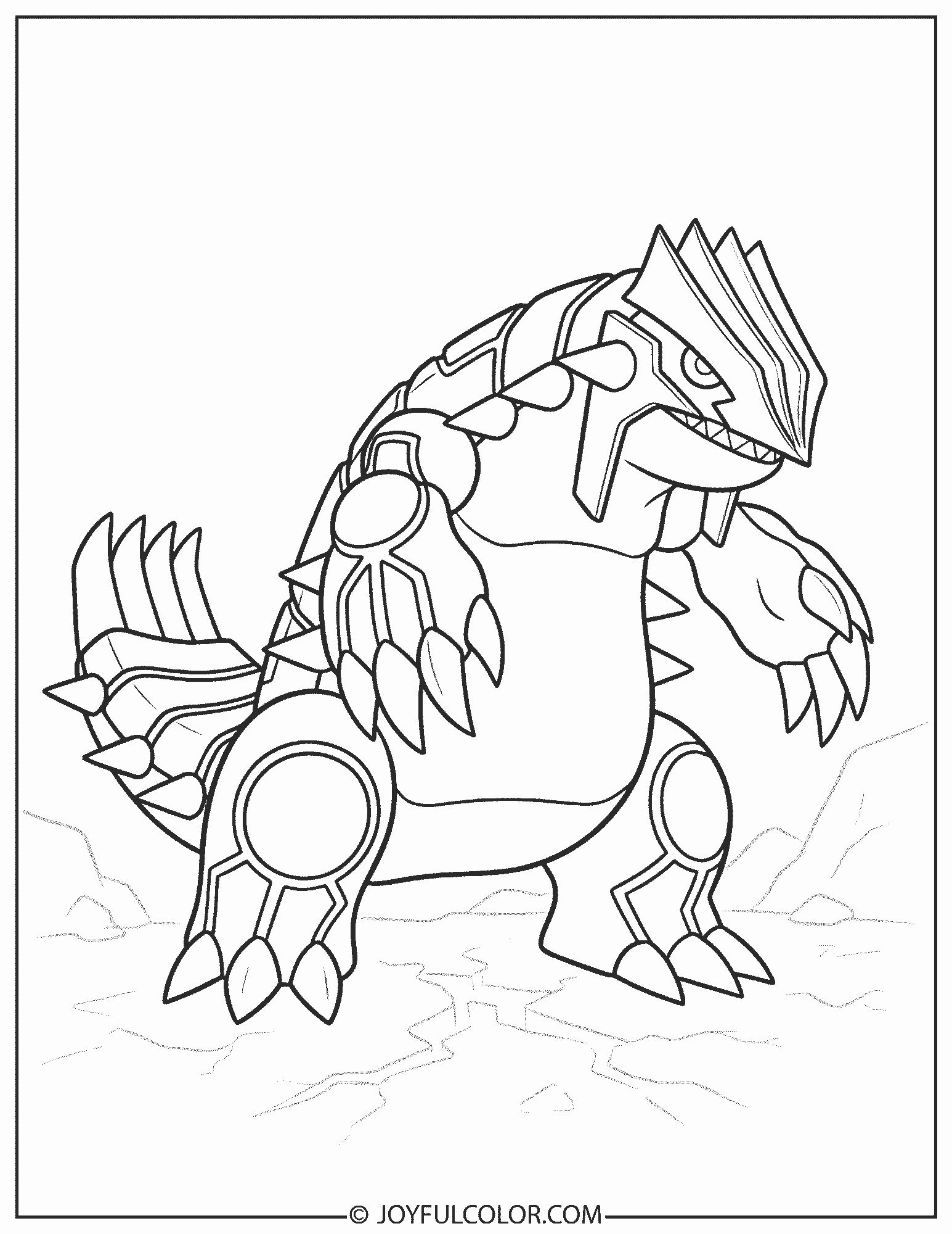 Groudon Coloring Page 1