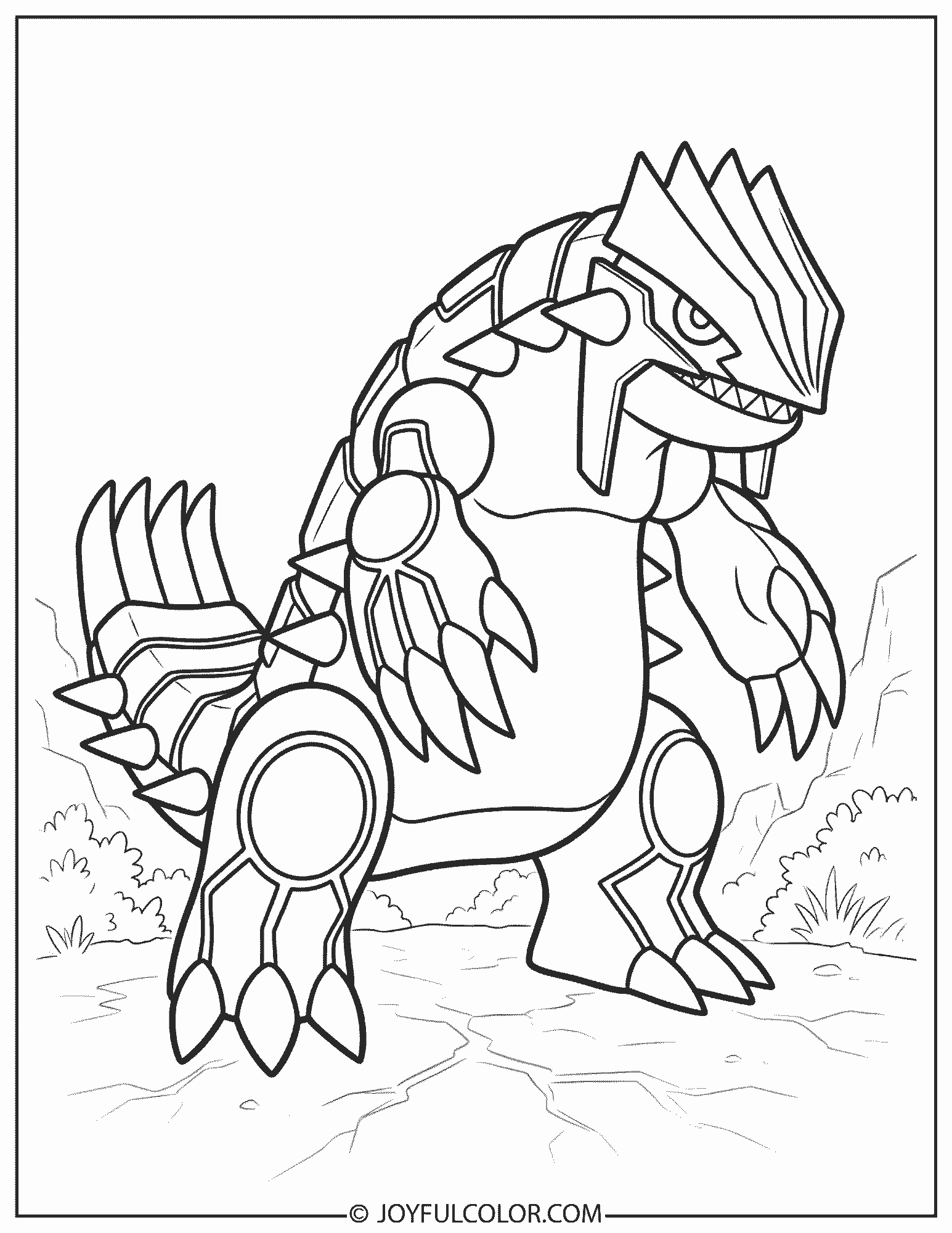 Groudon Coloring Page