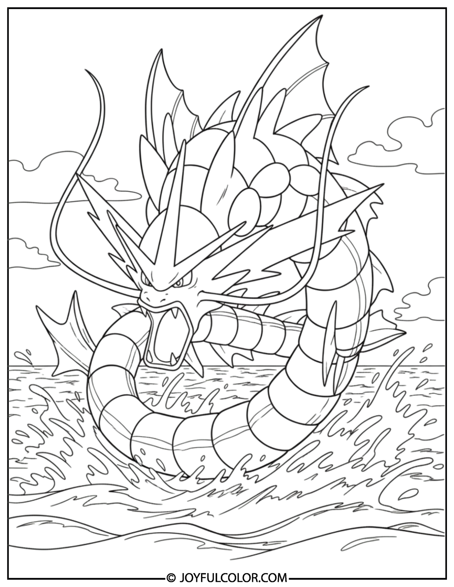 Gyarados Coloring Page