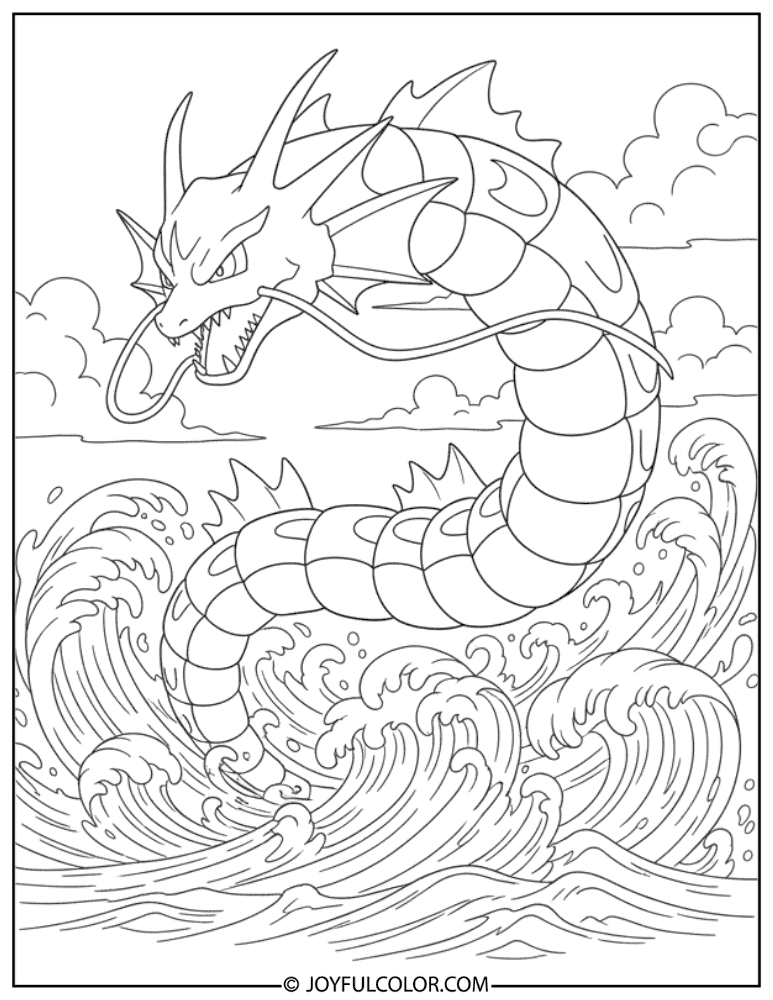 Gyarados Epic Art Coloring Page