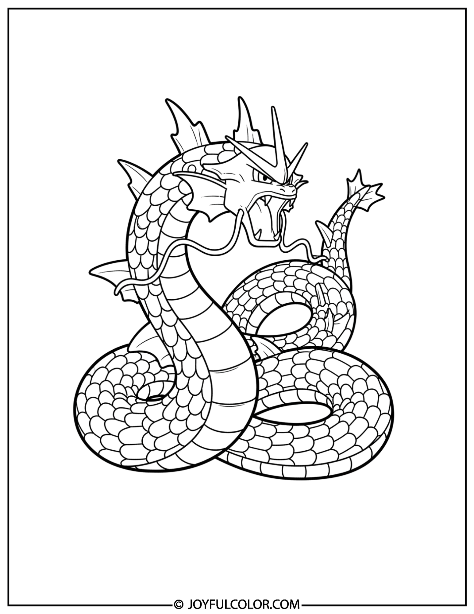 Gyarados Outline Coloring Page