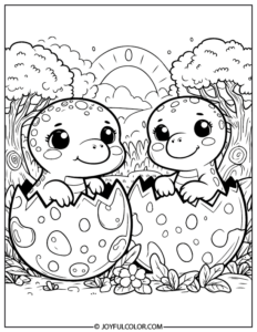 Printable Dinosaur Eggs Coloring Pages For FREE Download
