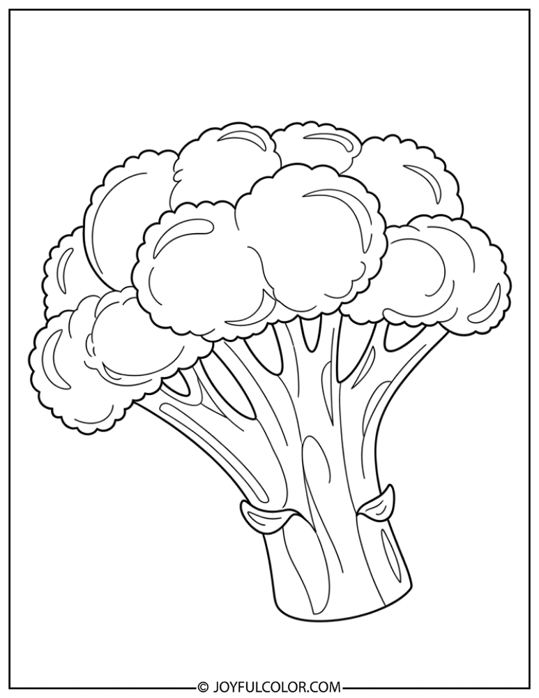 Healthy Vegetables Group Coloring Page