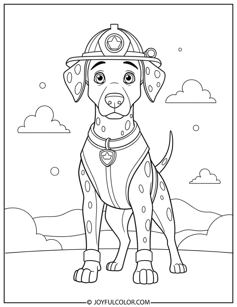 Hero Dalmatian Coloring Page