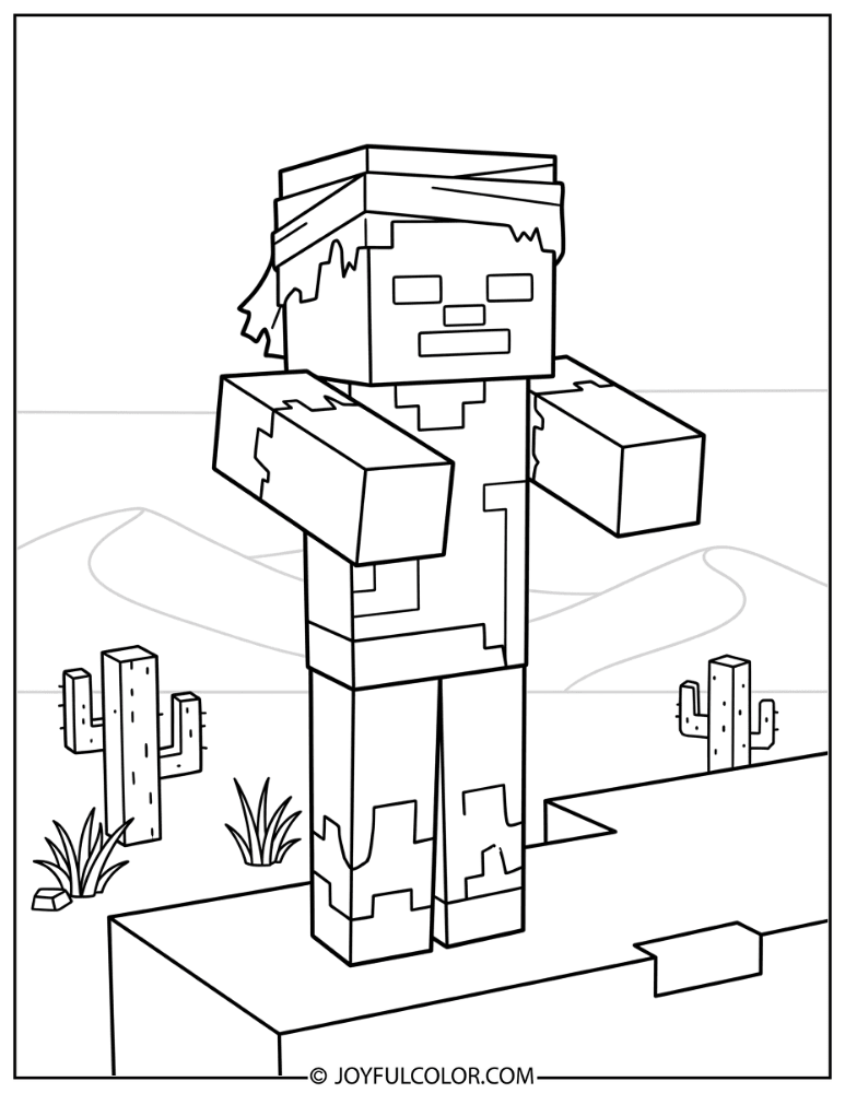 Husk Standing in Desert Biome