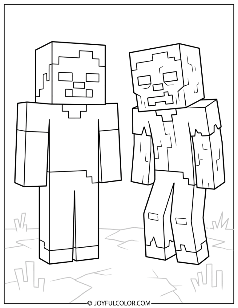 Husk and Regular Zombie Side by Side