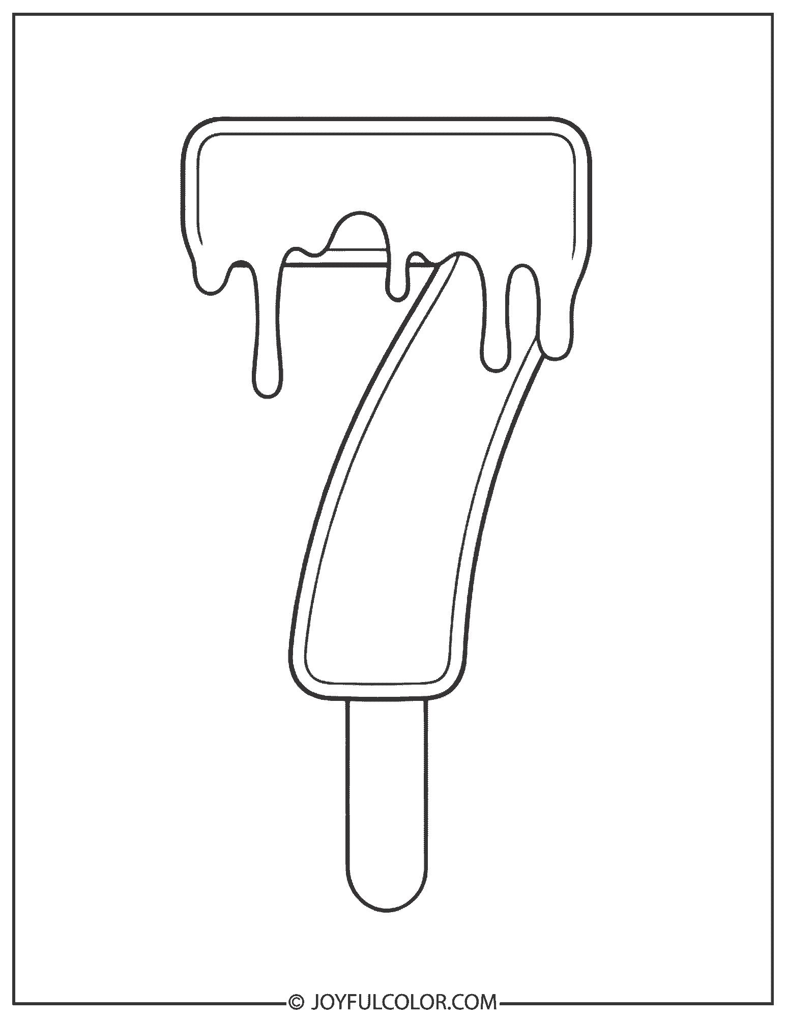 Ice Cream 7 Coloring Page