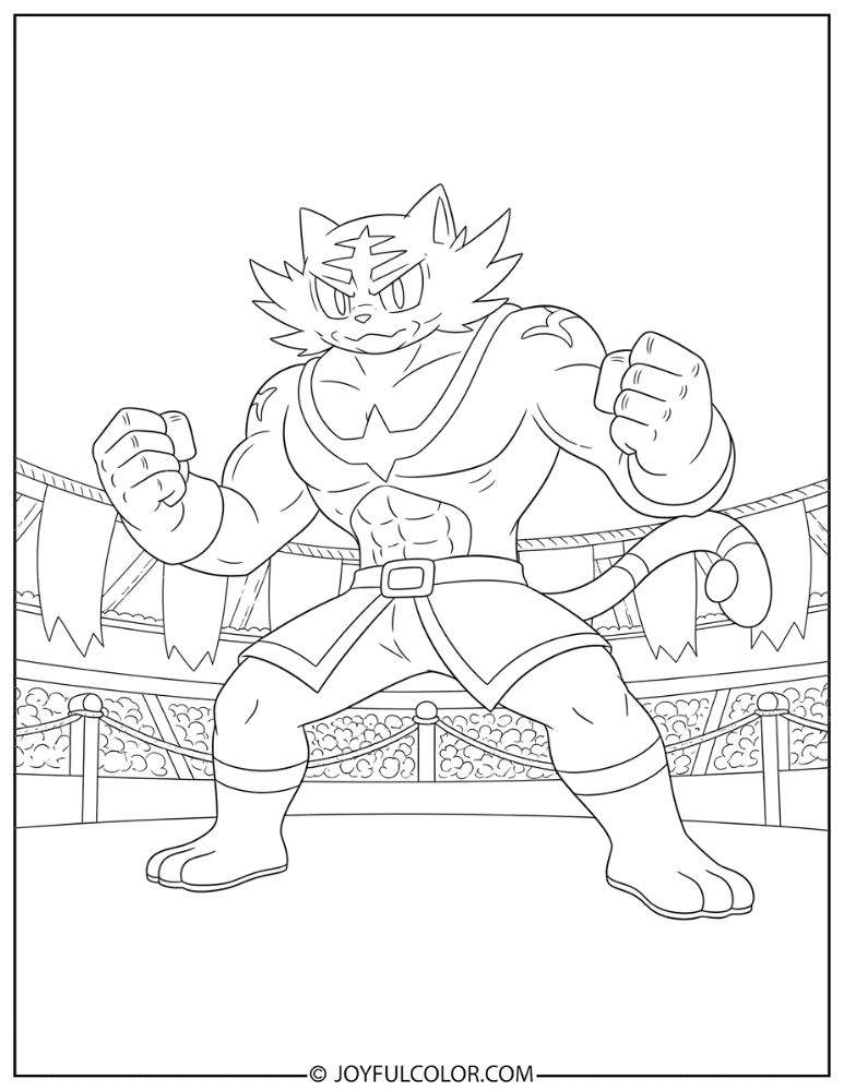 Incineroar Battle Pose Coloring Page