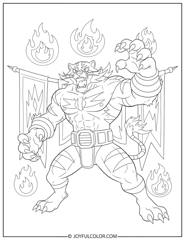 Incineroar Coloring Page 3