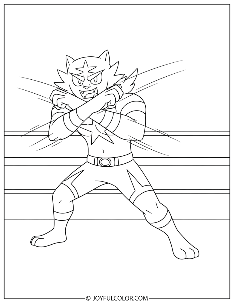 Incineroar Cross Chop Coloring Page