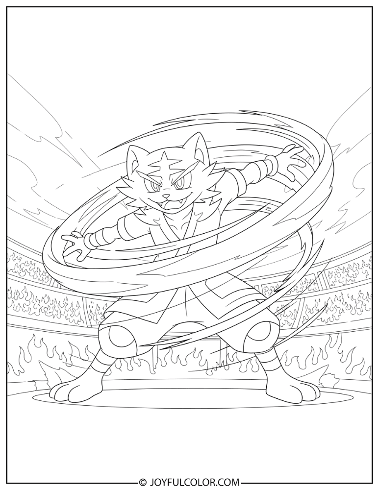 Incineroar Darkest Lariat Coloring Page