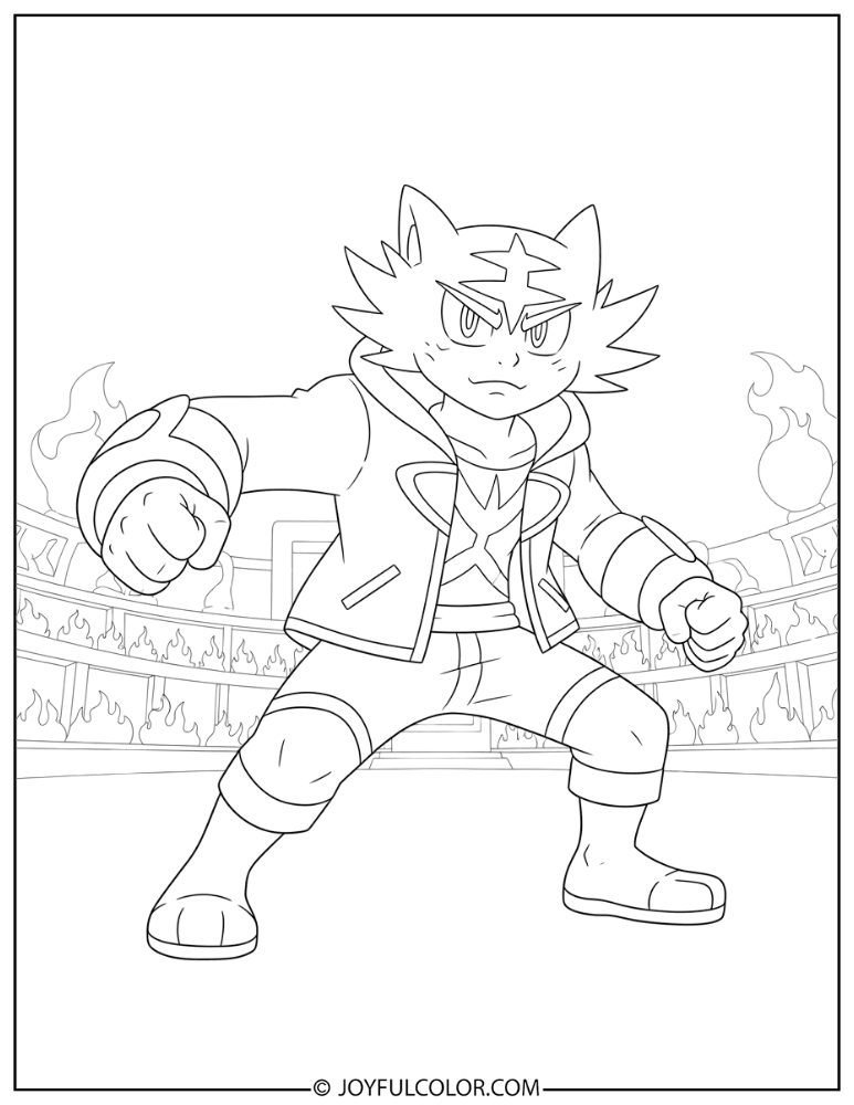 Incineroar Intimidate Coloring Page