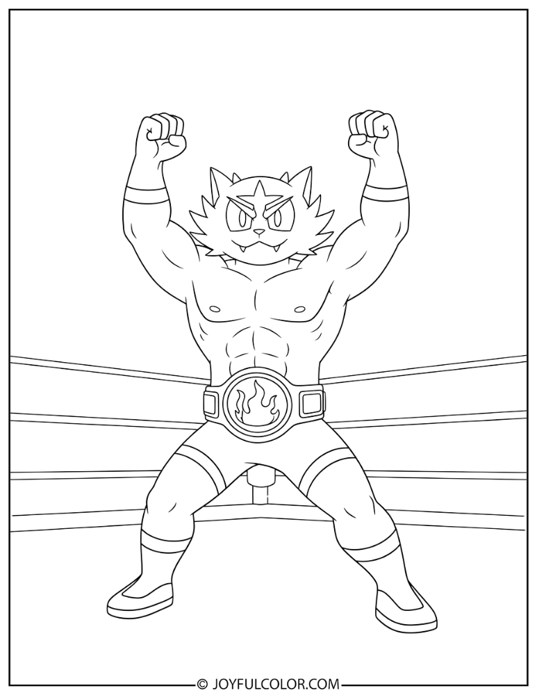 Incineroar Power Pose Coloring Page