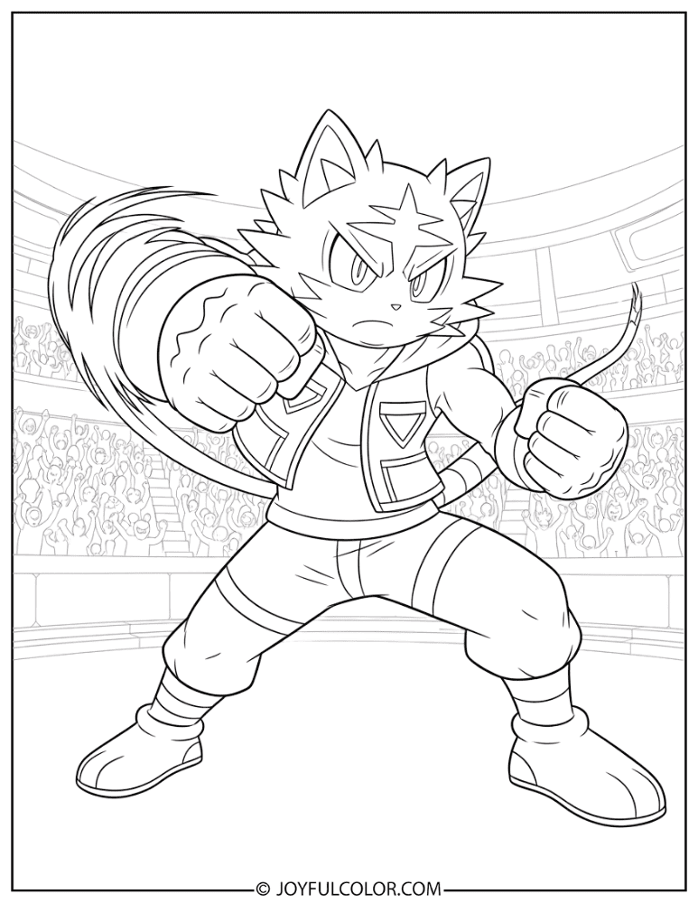 Incineroar Smash Bros Coloring Page