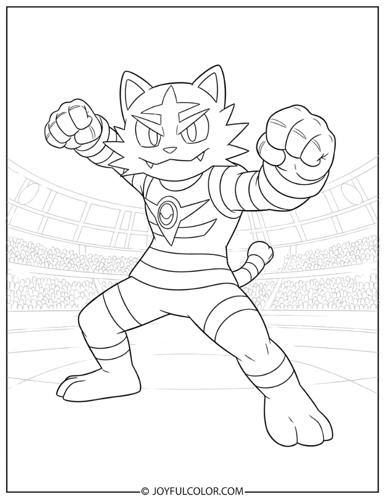 Incineroar Smash Pose Coloring Page