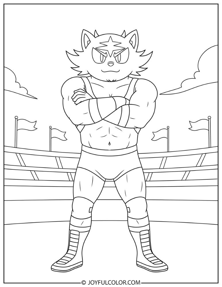 Incineroar Standing Coloring Page