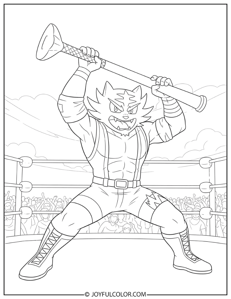 Incineroar Throat Chop Coloring Page