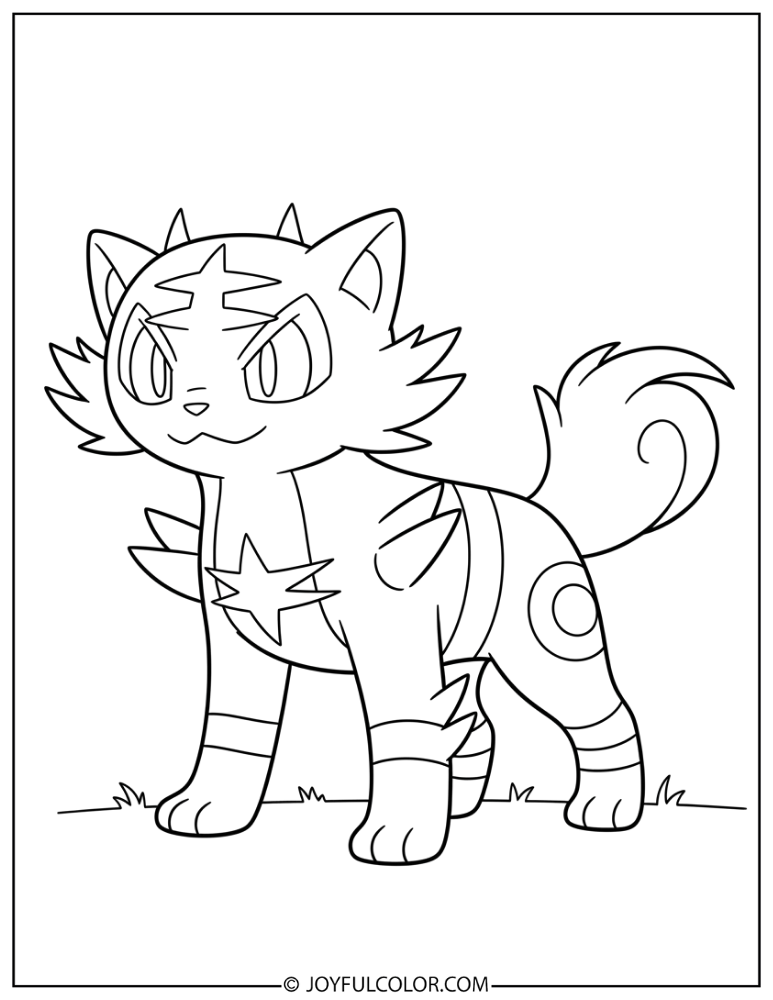 Incineroar for Beginners Coloring Page