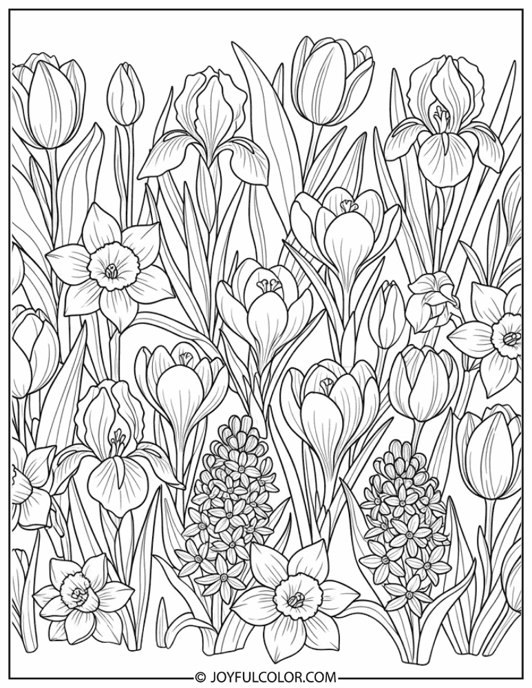 Intricate Floral Pattern Coloring Page