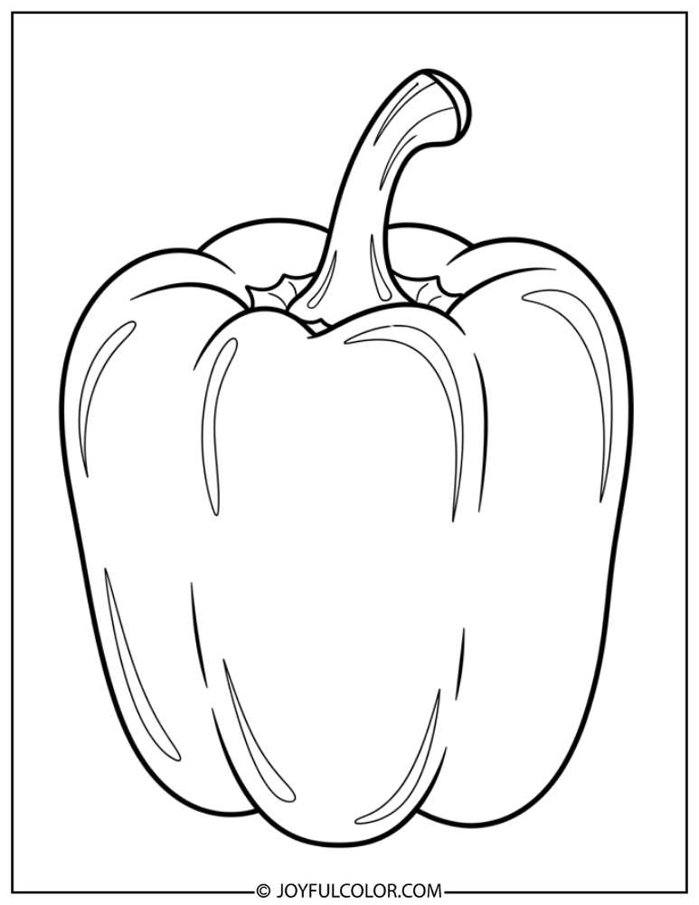 Italian Kitchen Pepper Coloring Page