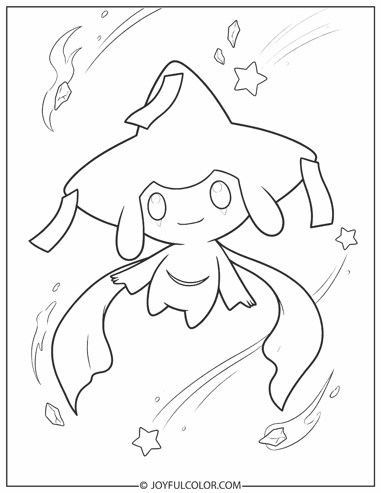 Jirachi Coloring Page